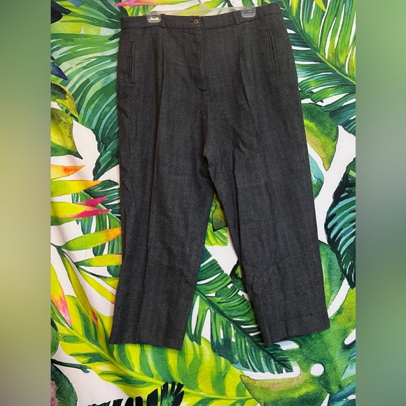 Vintage Avoca Ireland XL High Rise Classic Fall Crop Preppy 100% Wool Pants - Picture 2 of 10